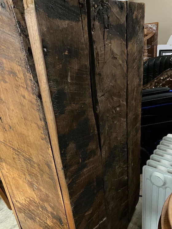 Antique wooden cabinet with metal fittings – Iron (photo 7 of 11)