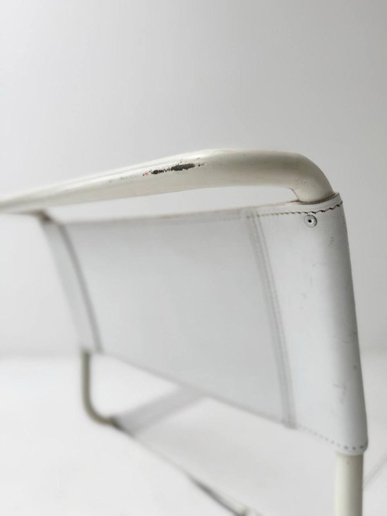 Image 1 of Set van 5 Thonet S33 volledig witte cantileverstoelen van Mart Stam, 1926
