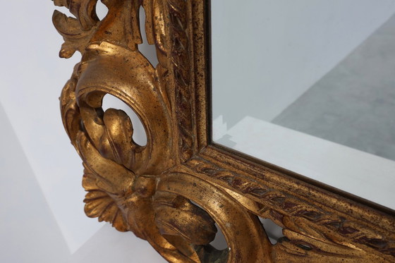 Image 1 of Large 20th-century Italian Baroque-style wall mirror, richly decorated