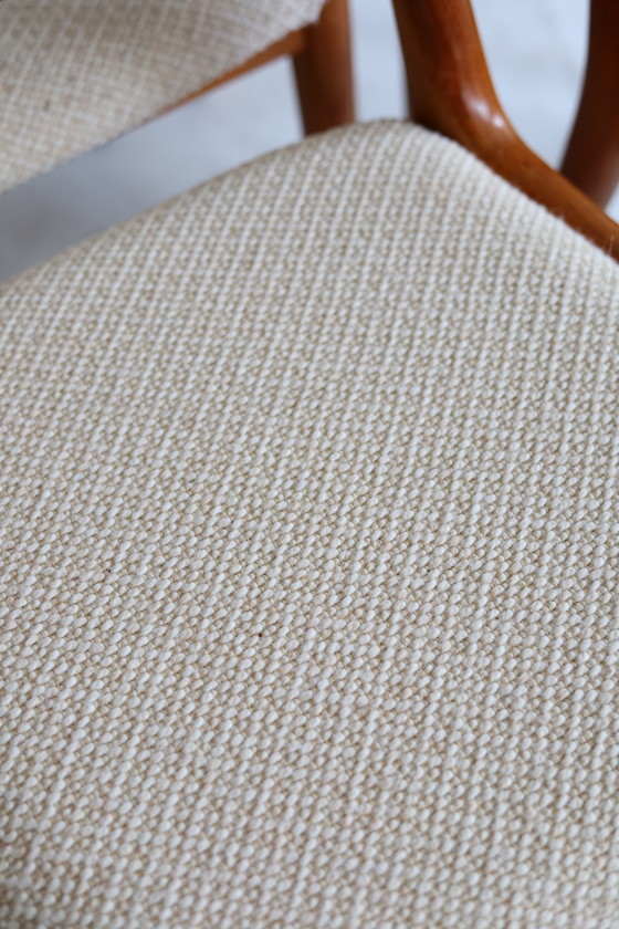 Set of 6 J.K. Møbler dining chairs – Wood, Textile (photo 3 of 6)