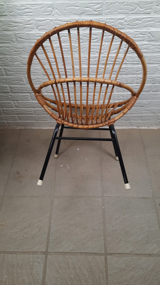 Image 1 of Poltrona vintage in rattan Rohe Noordwolde