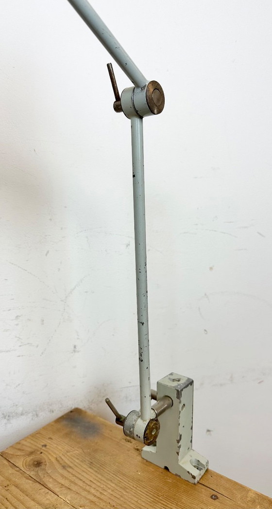 Image 1 of Lampe de table industrielle grise d'Elektrosvit, années 1970