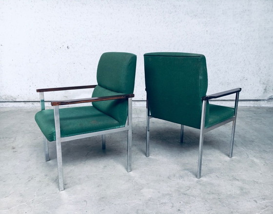 Image 1 of Midcentury Modern Design Pair of Office Arm Chairs by Brune, Germany 1960's