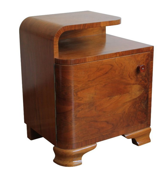 Image 1 of Nachttisch im Art-Deco-Stil der 1930er Jahre