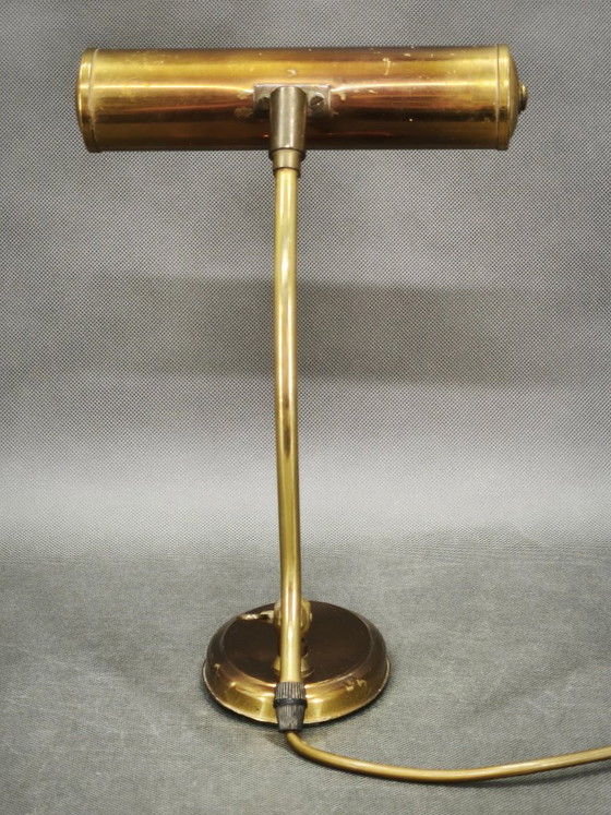 Verstellbare Messing-Schreibtischlampe, Deutschland, 1960er Jahre – Tischlampen, Brass (photo 3 of 12)