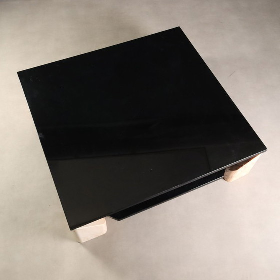 Vintage 1970s Coffee Table with Marble Bases – Side tables, Wood (photo 12 of 12)