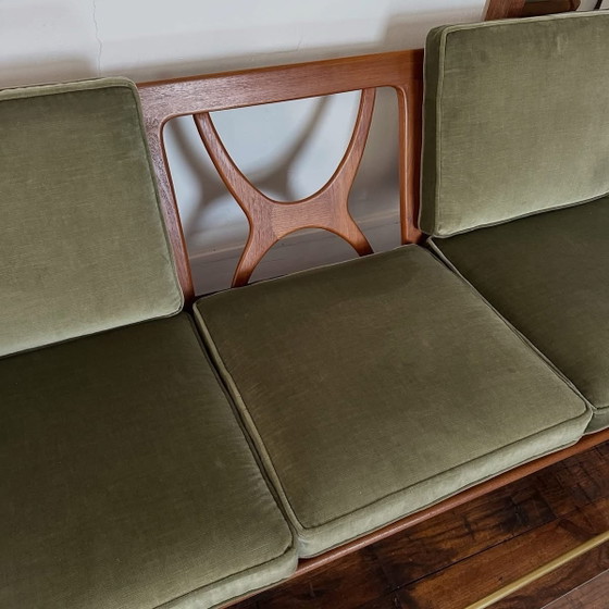 Ensemble canapés scandinaves, 1960, Edvard Valentinsen, Coins salon, Velours, Vert (photo 4 sur 15)