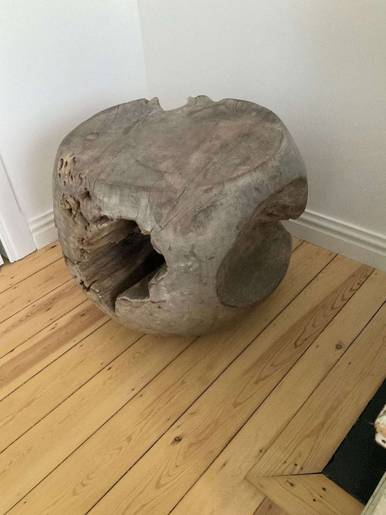 Image 1 of Bijzettafel boomstronk tropisch hardhout