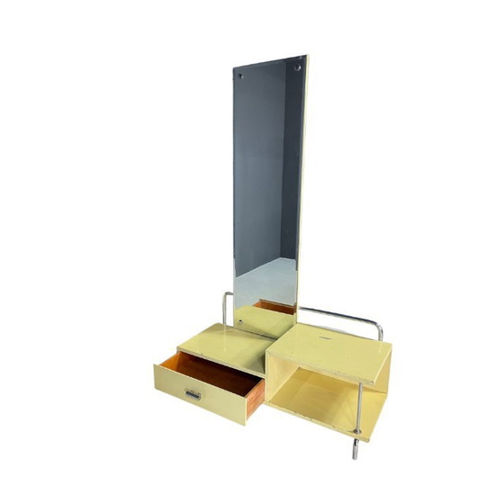 Image 1 of Bauhaus Dressing Table Mirror Wood Metal Glass Slezák 1930s Czechoslovakia