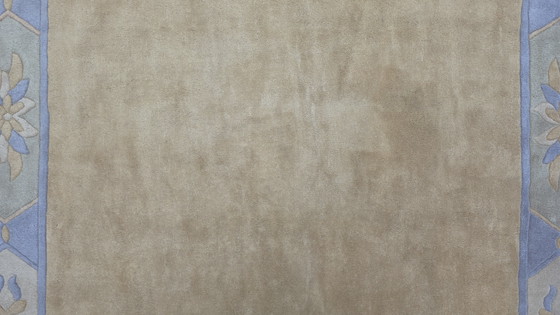 Image 1 of Tapis oriental moderne en laine, fait main, couleurs pastel, 248 x 350 cm
