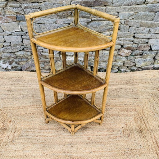 Mensola angolare in rattan