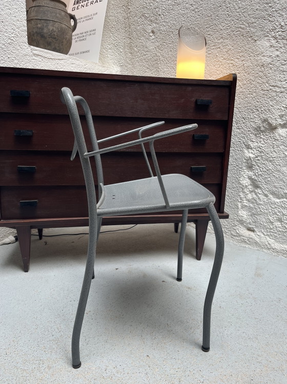 Stalen stoelen uit de jaren 80 – Eetkamerstoelen, Metal (photo 5 of 8)