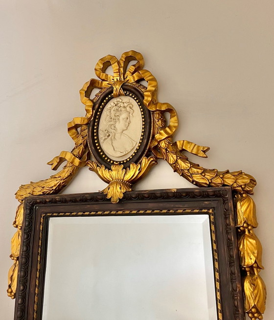 Image 1 of Miroir vintage à blason 105x55cm