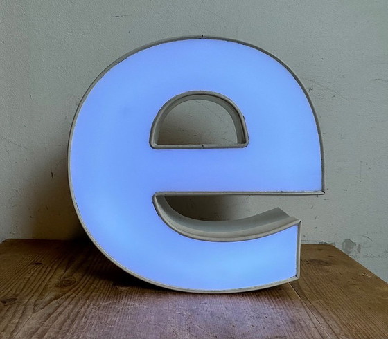 Image 1 of Vintage Illuminated Letter E , 1980s