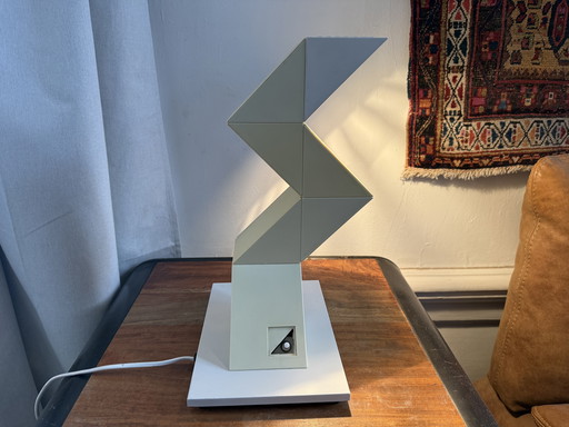 Postmodern Zig Zag Tafellamp – Belgische Designlamp, jaren 80