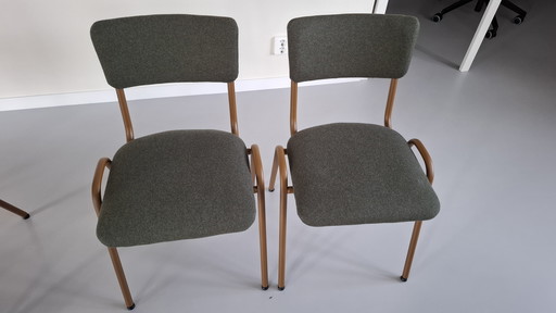 6 chaises de salle à manger vert olive