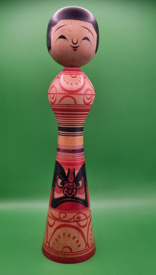 Tsugaru Kokeshi de Tetsunori Okuse de 1978 (30 Cm) – decoratieve objecten, Wood