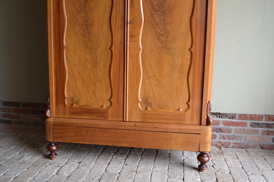 Image 1 of Antique Mahogany Wooden Biedermeier Maid's Cupboard