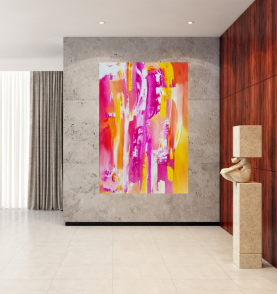 Image 1 of Acrylverfschilderij #Phalenopsis XL 150x100cm