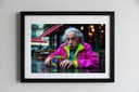 Fotografia stampata e incorniciata / cornice decorativa / Edizione limitata / Firmata / Einstein a Parigi