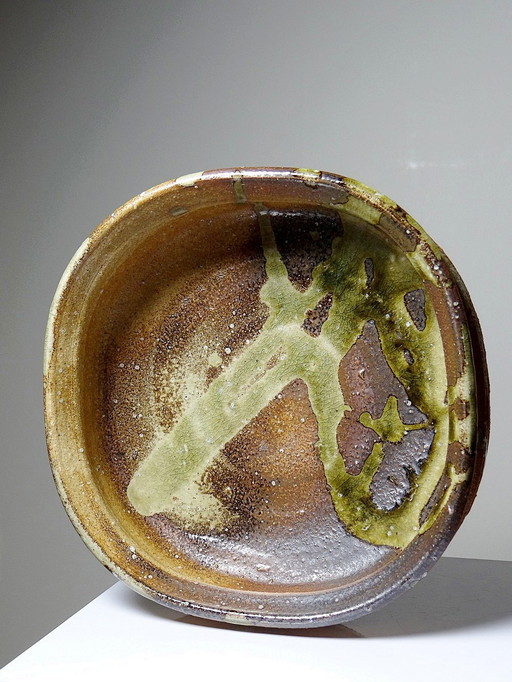 Iga Vintage/Brutalist Japanese Art Ceramic Bowl