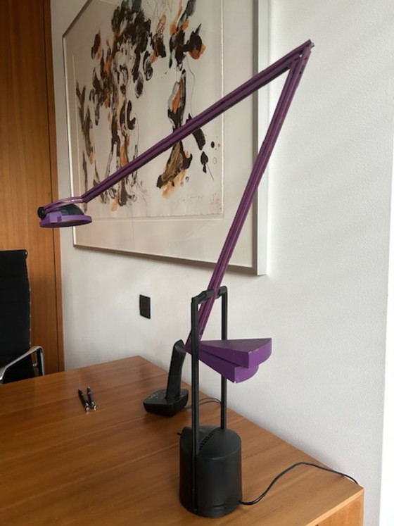 Arteluce Zoom, Tafellampen, Metaal, Kunststof, Paars, Modern (foto 9 van 11)