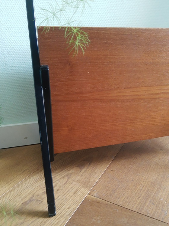 Image 1 of Beautiful 60s vintage teak veneer magazine rack from Ditvoorst Tilburg