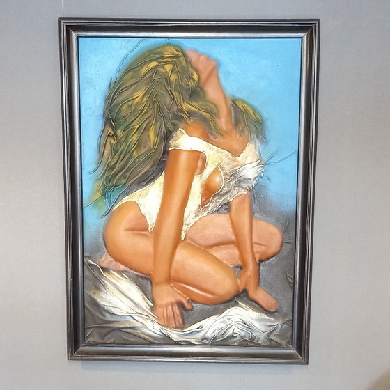 Image 1 of Embossed leather painting