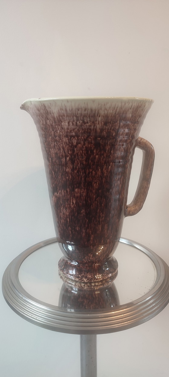 Large conical ceramic vase-pitcher from Accolay (photo 3 of 15)
