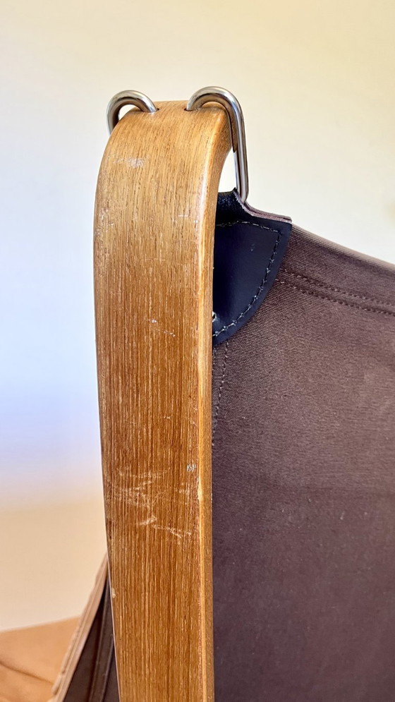 Image 1 of Vintage Falcon fauteuil (hoge rugleuning) en poef – Sigurd Resell, Vatne Møbler (jaren 70)