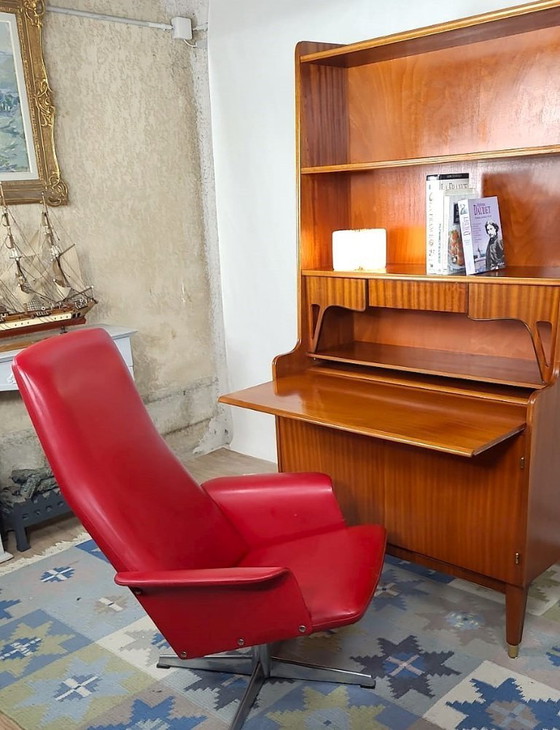 Image 1 of Scrivania-libreria vintage in teak, anni '60