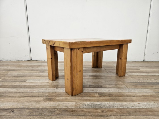 1980s solid pine coffee table, Side tables, Wood, Brown, Rustic (photo 3 of 9)
