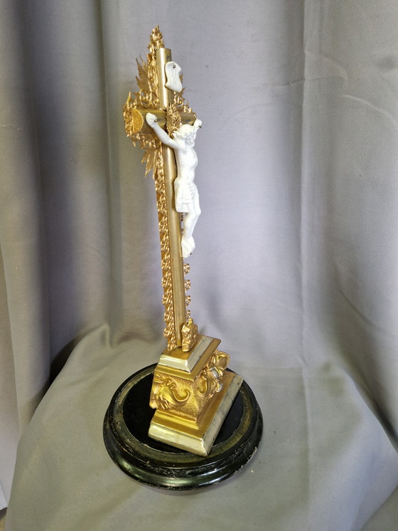 Image 1 of Crucifix with bell jar