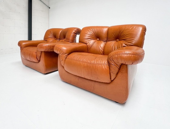 Image 1 of PelleRossi-Sessel aus cognacfarbenem Leder, 1960er Jahre