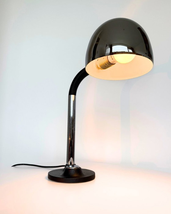 Image 1 of Vintage 60s / 70s space age chromen bureaulamp van Egon Hillebrand