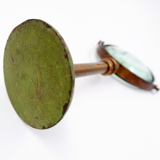 Image 1 of Große Physiklabor-Linse, altes wissenschaftliches Instrument, 19. Jahrhundert