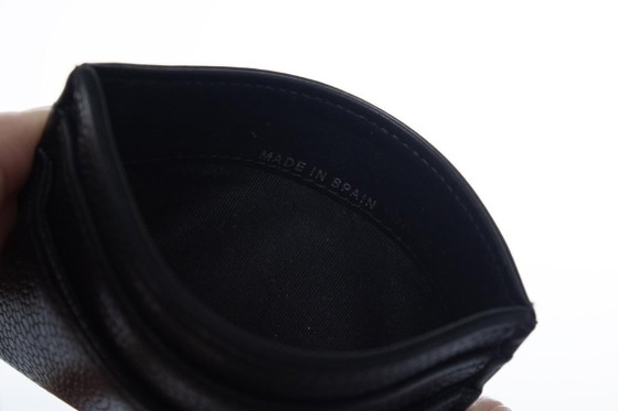 Image 1 of Chanel, black pebbled leather card holder