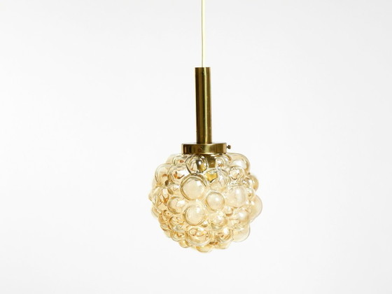 Image 1 of Beautiful original glass bubble pendant lamp from the 1960s | Manufactured by Limburg | Designed by Helena Tynell