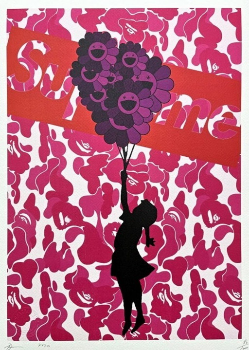 Death NYC - Ragazza con palloncino rosa di Murakami - Edizione limitata con certificato