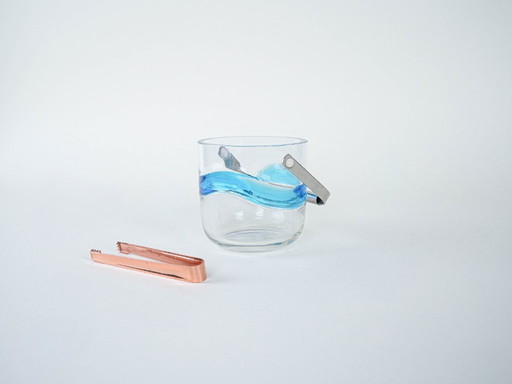 Glazen ijsemmer, Deens ontwerp, jaren 70, gefabriceerd door Holmegaard