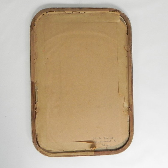 Image 1 of Litografía de Louis Icart con una dama y flores al estilo Art Déco, década de 1920.