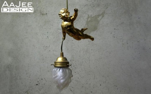 Pendant lamp – Art D France – With putti or cherub