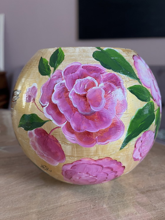 Image 1 of Hand-painted ball vase