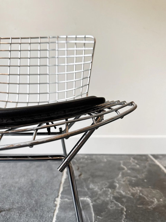 Image 1 of 2x Bertoia Silla De Comedor Con Cojin Negro, vinilo