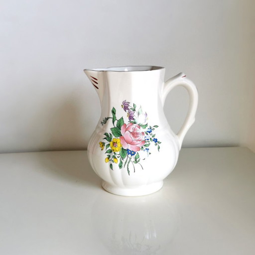 ANTIQUE JUG - FRENCH PORCELAIN LUNEVILLE - 19TH CENTURY