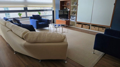 Corner sofa + 2x Armchair + 5x cushions all from B&B Italia