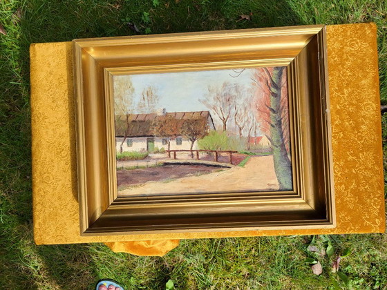 Original Double-Sided Oil Painting - Mid-Century – Paintings & Drawings, Canvas (photo 3 of 12)