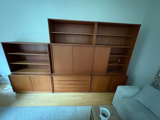 Schrankwand 9 Module, skandinavische Herkunft, 70er Vintage