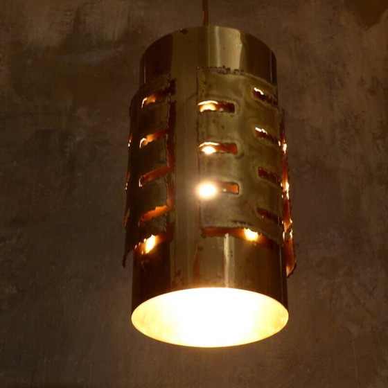 Image 1 of Vintage brutalist ceiling lamp by Svend Aage Holm Sørensen for Holm Sørensen and Co.