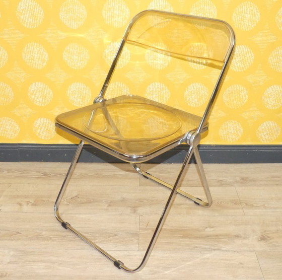 Image 1 of Castelli sedia pieghevole in plastica PLIA Sedia anni '70 design classico giallo trasparente